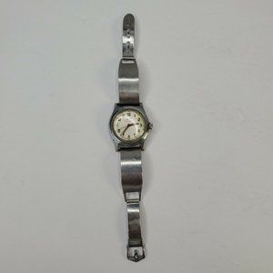 Vtg Swiss FELCA 17 Jewels Watch & The Captain Gemex Co. Chrome Steel NOT RUNNING